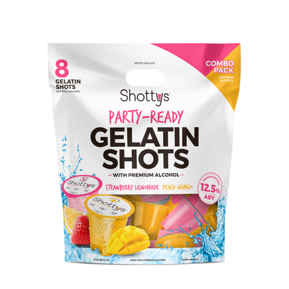 Strawberry Lemonade/Peach Mango Gelatin Shots (8 shots) - Shottys